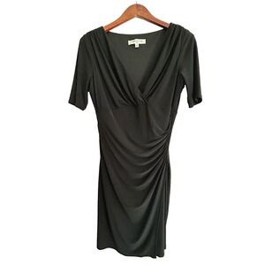 Evan Picone Classic Black Ruched LBD Dress Size 10
